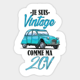 2CV Vintage Sticker
